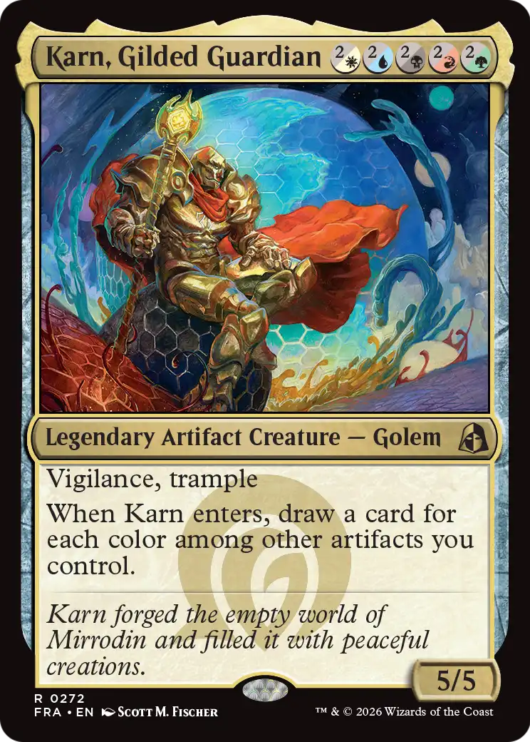 Karn, Gilded Guardian [Reality Fracture] | Exor Games Bridgewater