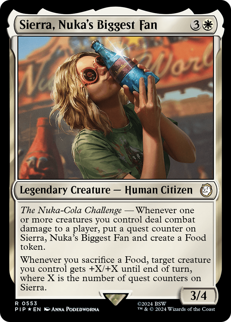 Sierra, Nuka's Biggest Fan (Surge Foil) [Fallout] | Exor Games Bridgewater