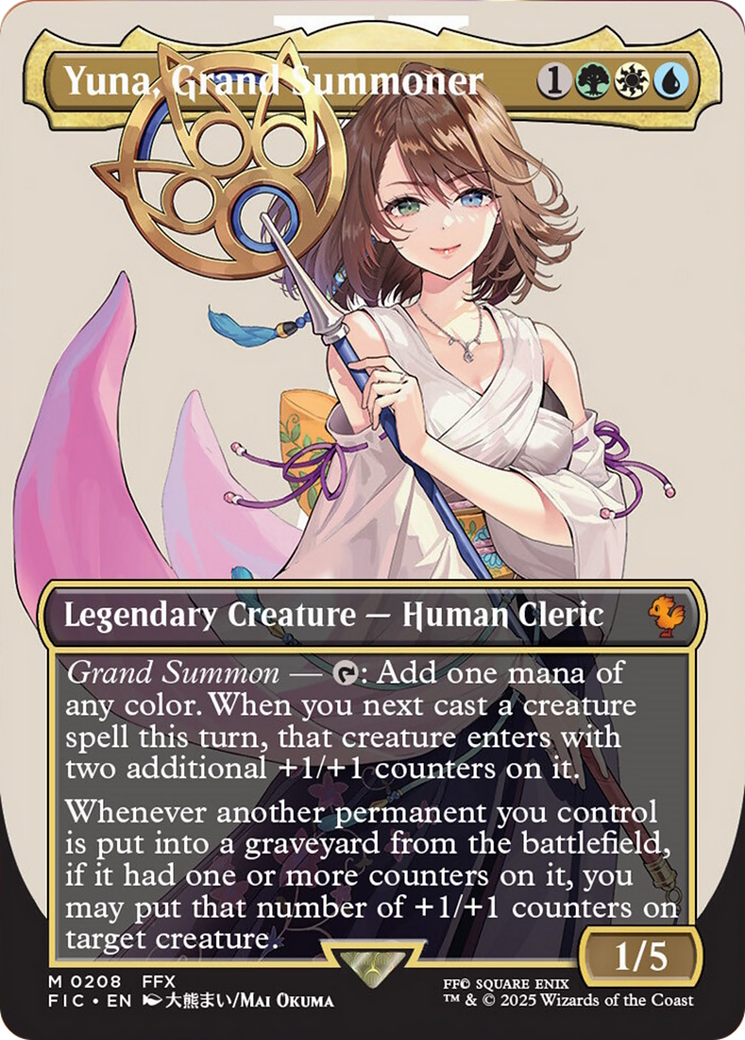 Yuna, Grand Summoner (Borderless) [FINAL FANTASY Commander] | Exor Games Bridgewater