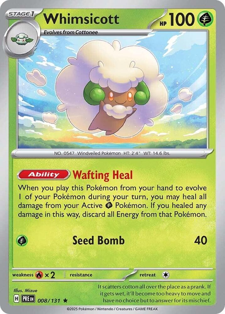 Whimsicott (008/131) [Scarlet & Violet: Prismatic Evolutions] | Exor Games Bridgewater