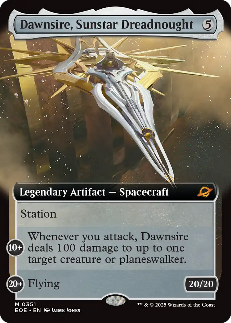 Dawnsire, Sunstar Dreadnought (Extended Art) [Edge of Eternities] | Exor Games Bridgewater