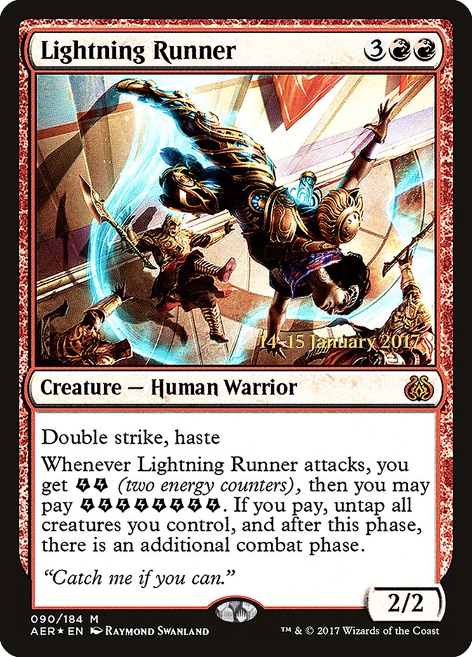 Lightning Runner [Aether Revolt Prerelease Promos] | Exor Games Bridgewater