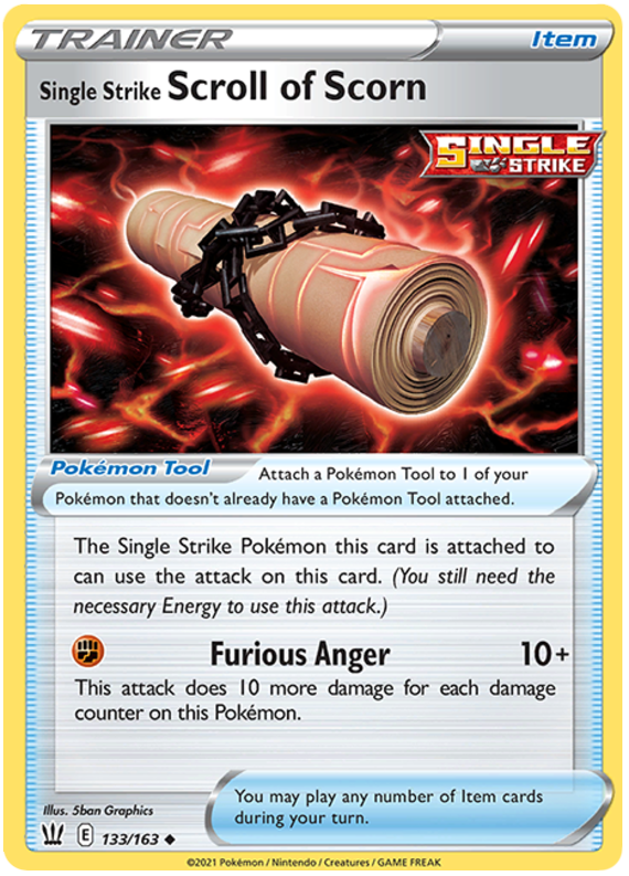 Single Strike Scroll of Scorn (133/163) [Sword & Shield: Battle Styles] | Exor Games Bridgewater