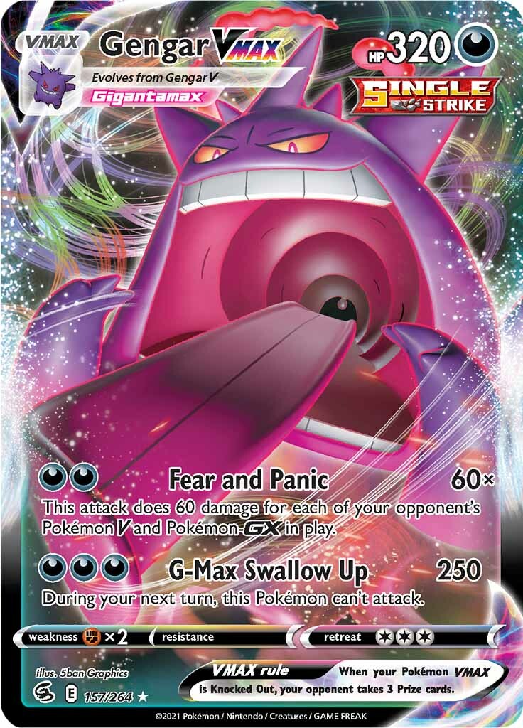 Gengar VMAX (157/264) [Sword & Shield: Fusion Strike] | Exor Games Bridgewater