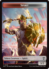 Spirit (0025) // Copy Double-Sided Token [Secrets of Strixhaven Commander Tokens] | Exor Games Bridgewater