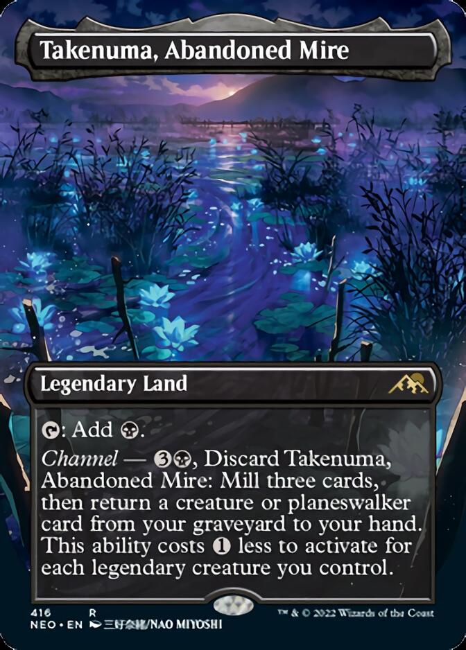 Takenuma, Abandoned Mire (Borderless Alternate Art) [Kamigawa: Neon Dynasty] | Exor Games Bridgewater