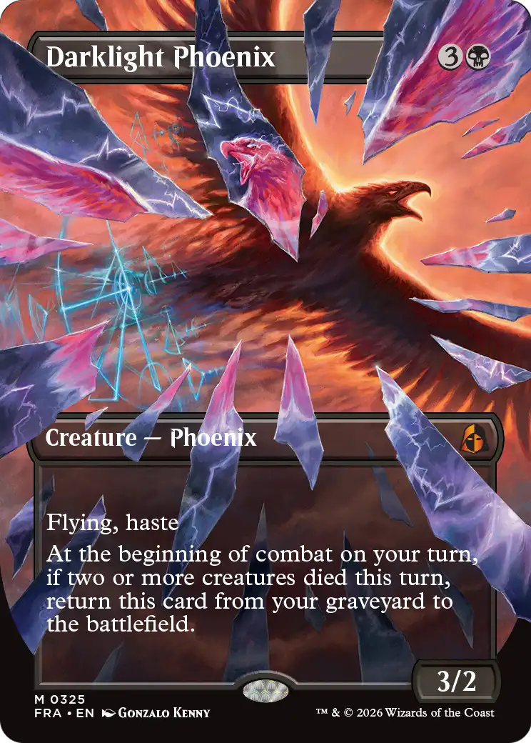 Darklight Phoenix (Borderless) (0325) [Reality Fracture] | Exor Games Bridgewater