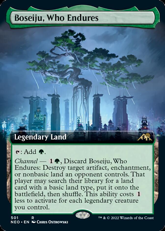 Boseiju, Who Endures (Extended Art) [Kamigawa: Neon Dynasty] | Exor Games Bridgewater