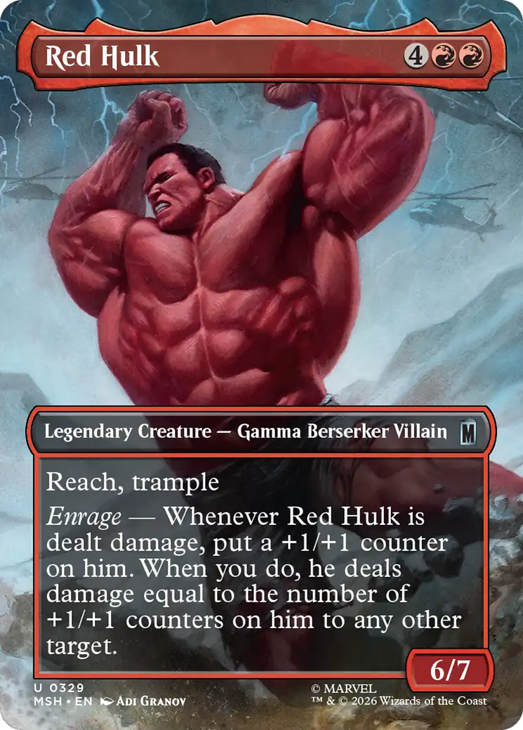 Red Hulk (Borderless) [Marvel Super Heroes] | Exor Games Bridgewater