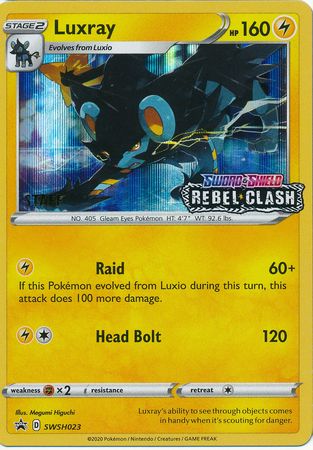 Luxray (SWSH023) (Staff Prerelease Promo) [Sword & Shield: Black Star Promos] | Exor Games Bridgewater