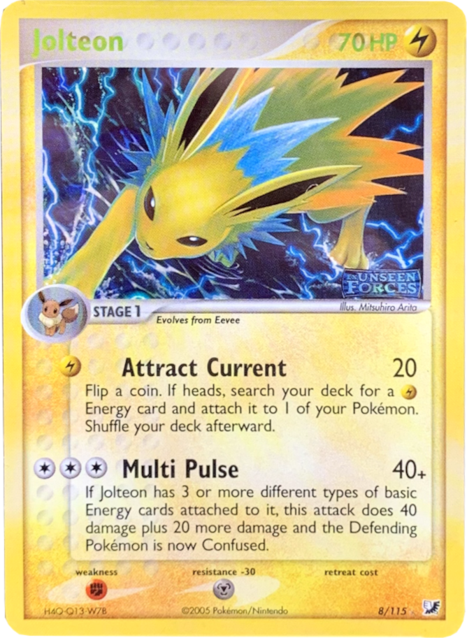 Jolteon (8/115) (Stamped) [EX: Unseen Forces] | Exor Games Bridgewater