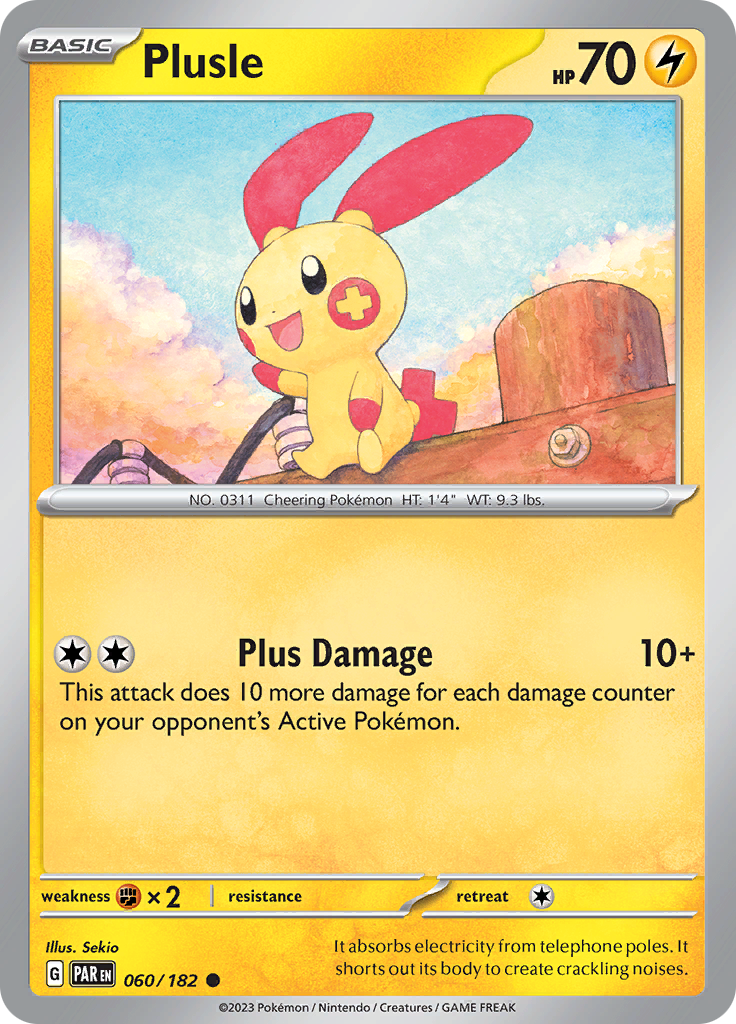 Plusle (060/182) [Scarlet & Violet: Paradox Rift] | Exor Games Bridgewater