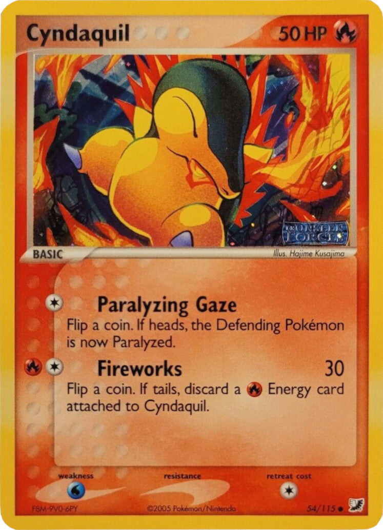 Cyndaquil (54/115) (Stamped) [EX: Unseen Forces] | Exor Games Bridgewater