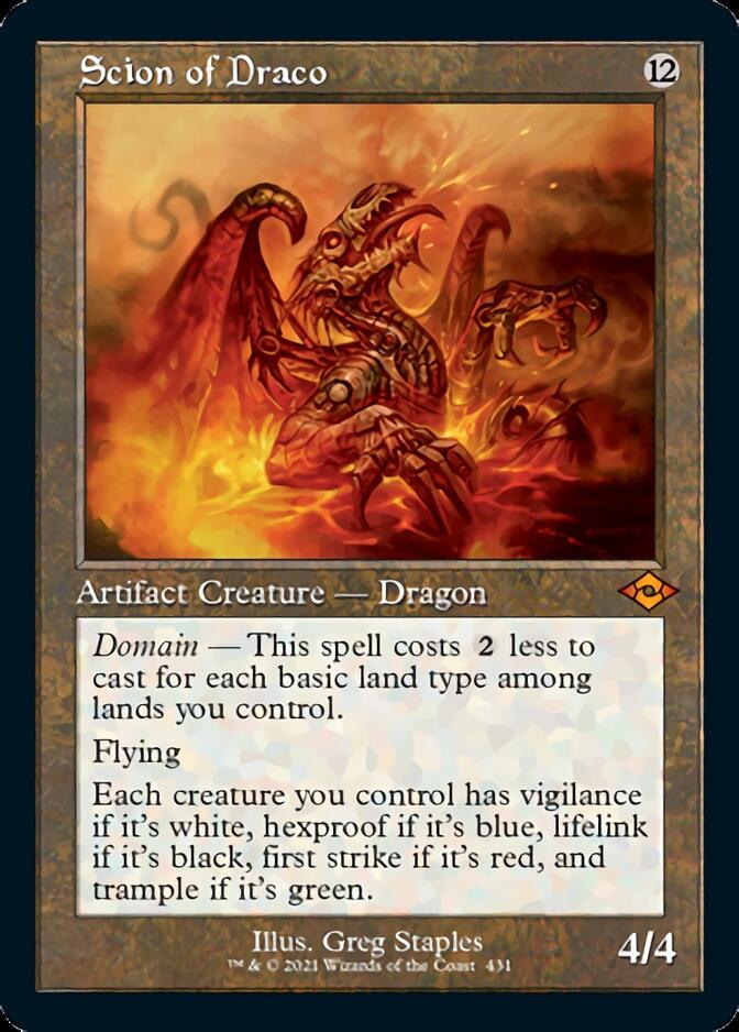 Scion of Draco (Retro Foil Etched) [Modern Horizons 2] | Exor Games Bridgewater