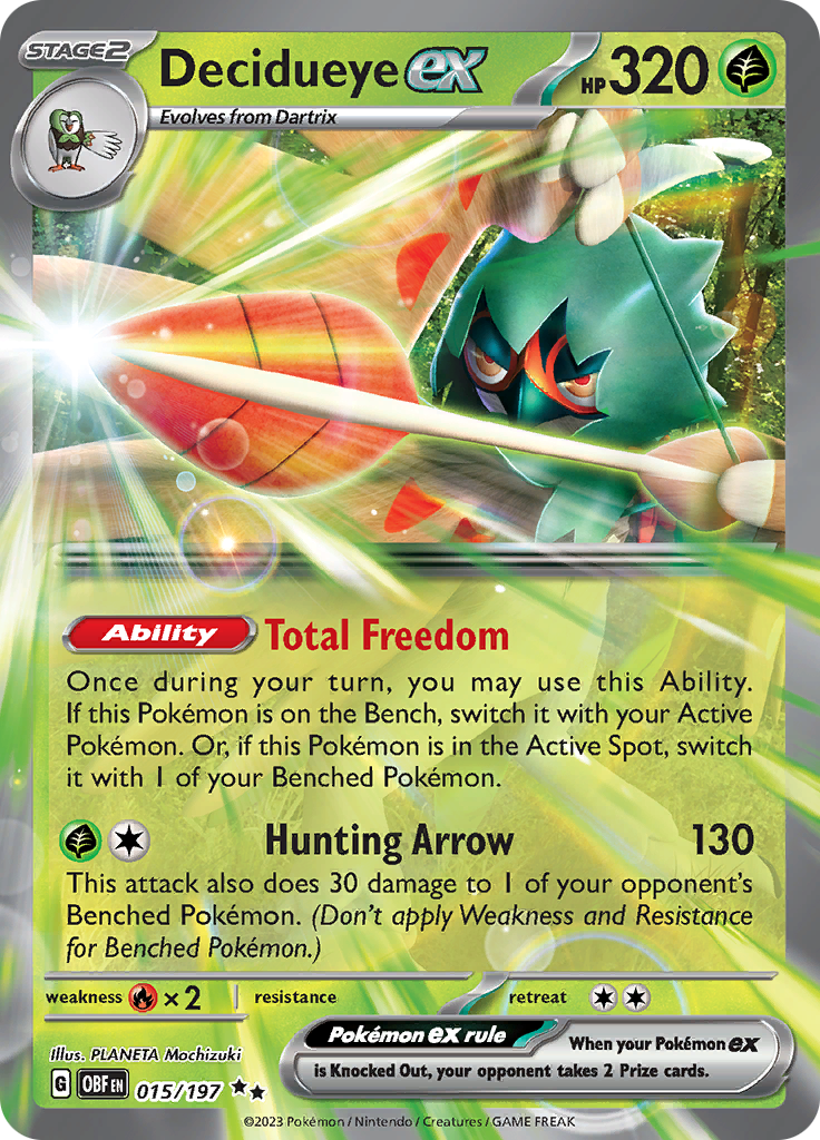 Decidueye ex (015/197) [Scarlet & Violet: Obsidian Flames] | Exor Games Bridgewater