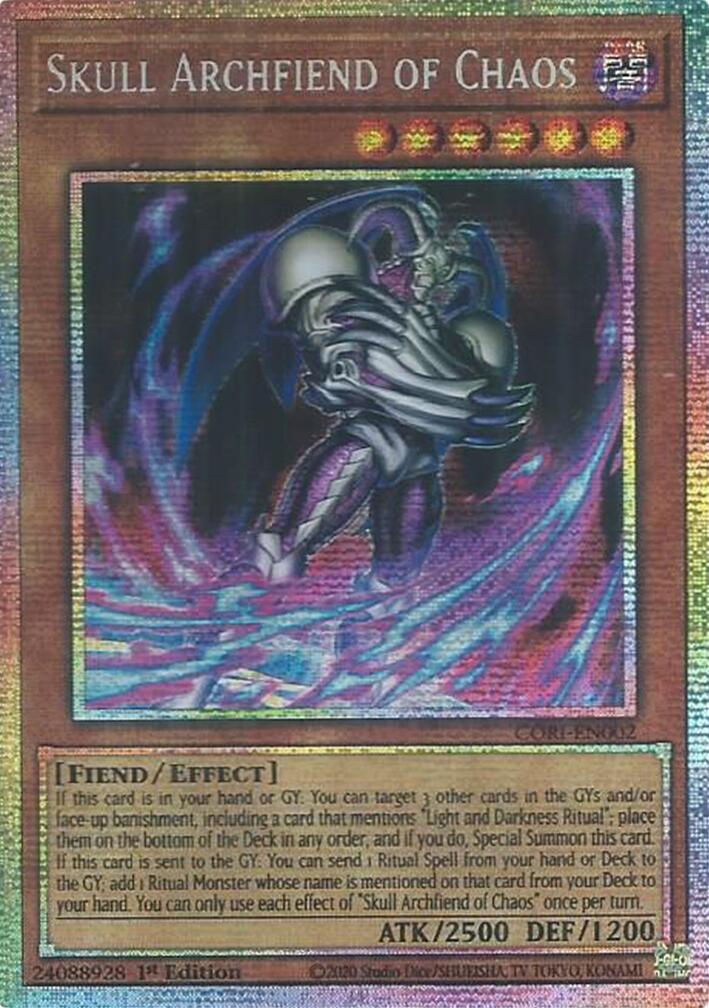 Skull Archfiend of Chaos (Starlight Rare) [CORI-EN002] Starlight Rare | Exor Games Bridgewater