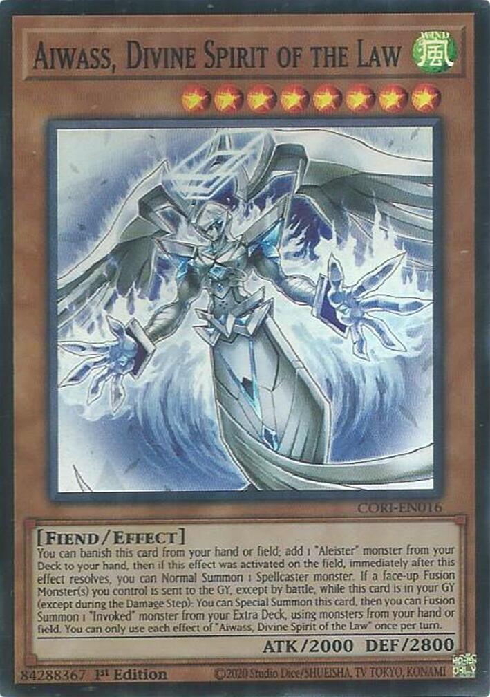 Aiwass, Divine Spirit of the Law [CORI-EN016] Super Rare | Exor Games Bridgewater
