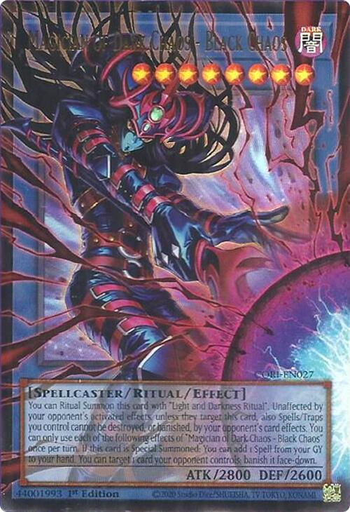 Magician of Dark Chaos - Black Chaos (Extended Art) [CORI-EN027] Ultra Rare | Exor Games Bridgewater