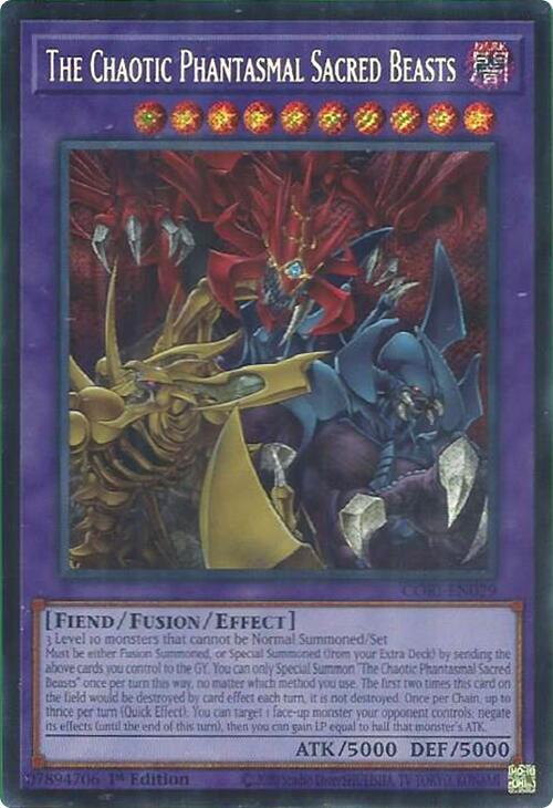 The Chaotic Phantasmal Sacred Beasts (Secret Rare) [CORI-EN029] Secret Rare | Exor Games Bridgewater