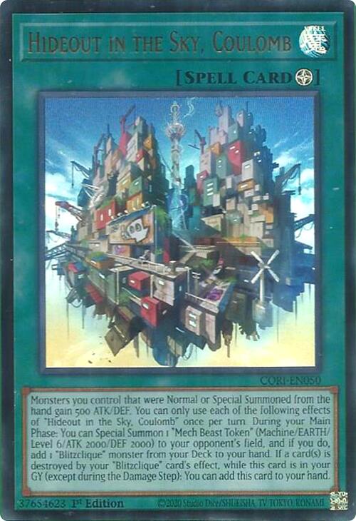 Hideout in the Sky, Coulomb [CORI-EN050] Ultra Rare | Exor Games Bridgewater
