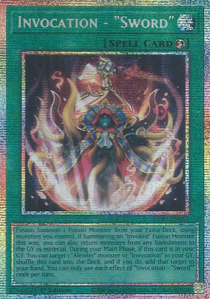 Invocation - "Sword" (Starlight Rare) [CORI-EN053] Starlight Rare | Exor Games Bridgewater