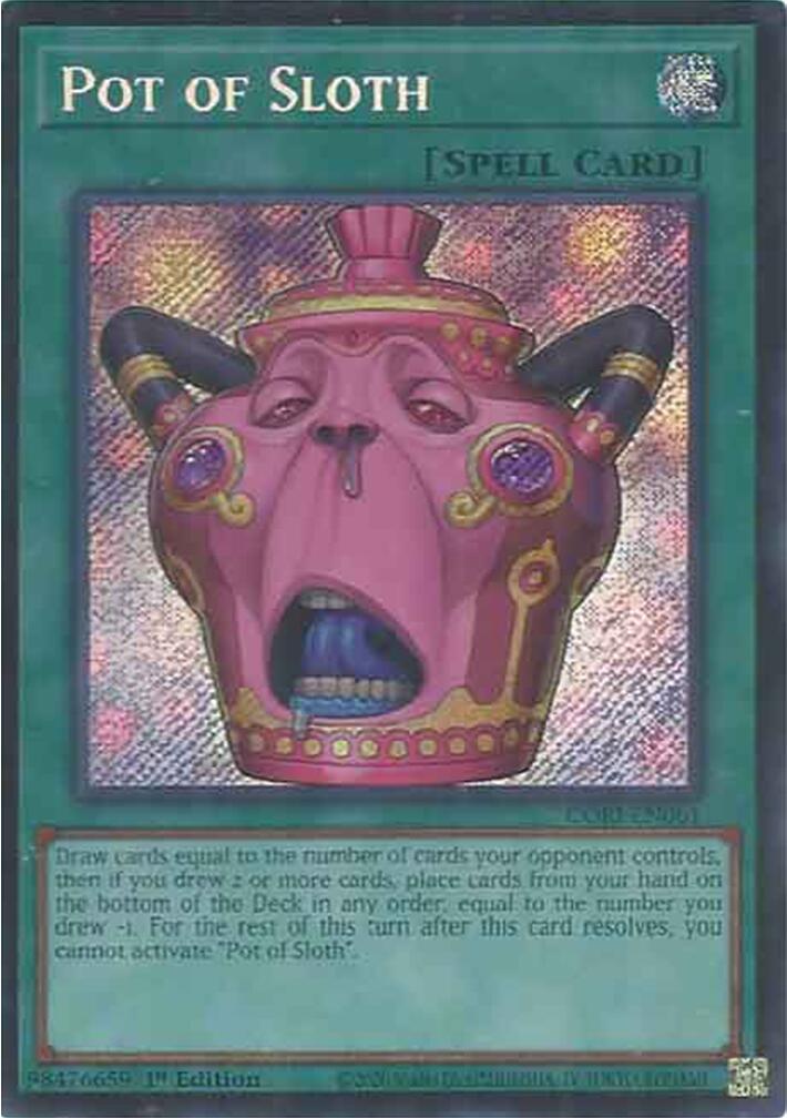 Pot of Sloth [CORI-EN061] Secret Rare | Exor Games Bridgewater