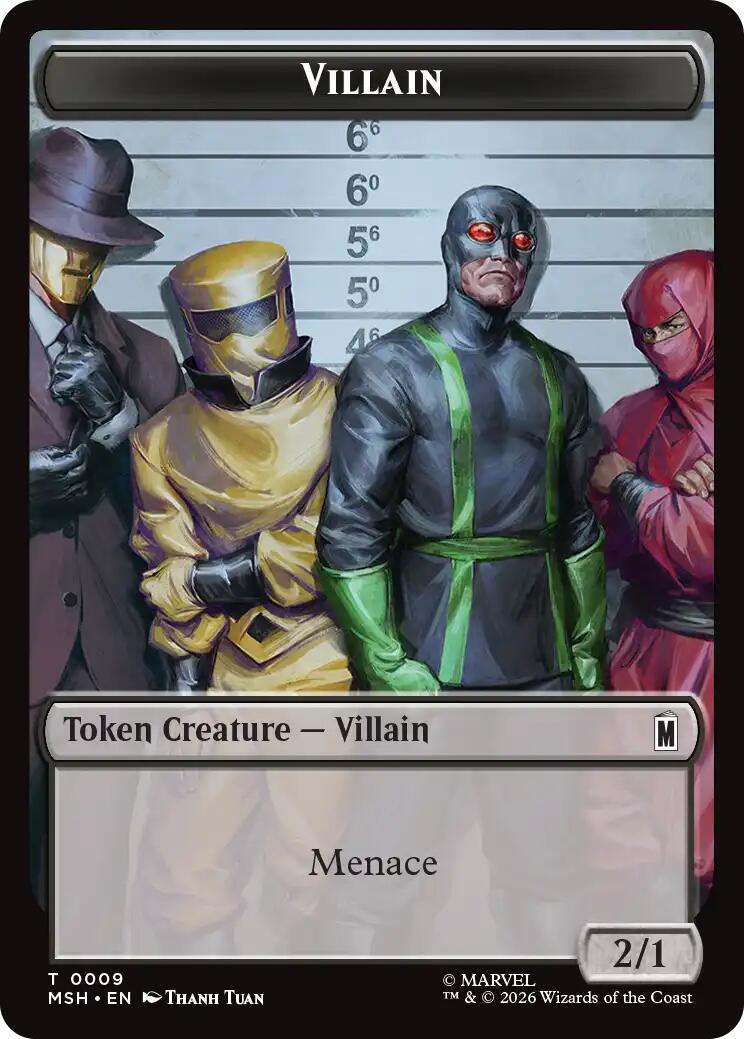 Villain // Robot Villain Double-Sided Token (009//020) [Marvel Super Heroes Tokens] | Exor Games Bridgewater