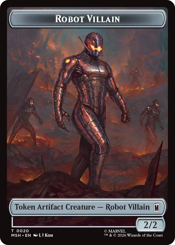 Villain // Robot Villain Double-Sided Token (009//020) [Marvel Super Heroes Tokens] | Exor Games Bridgewater