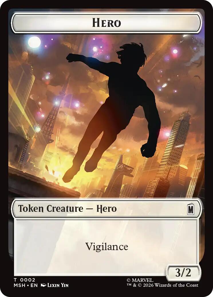 Hero // Robot Villain Double-Sided Token [Marvel Super Heroes Tokens] | Exor Games Bridgewater