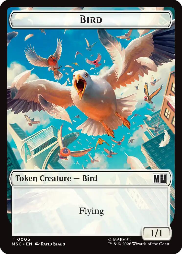 Bird // Rhino Double-Sided Token [Marvel Super Heroes Commander Tokens] | Exor Games Bridgewater