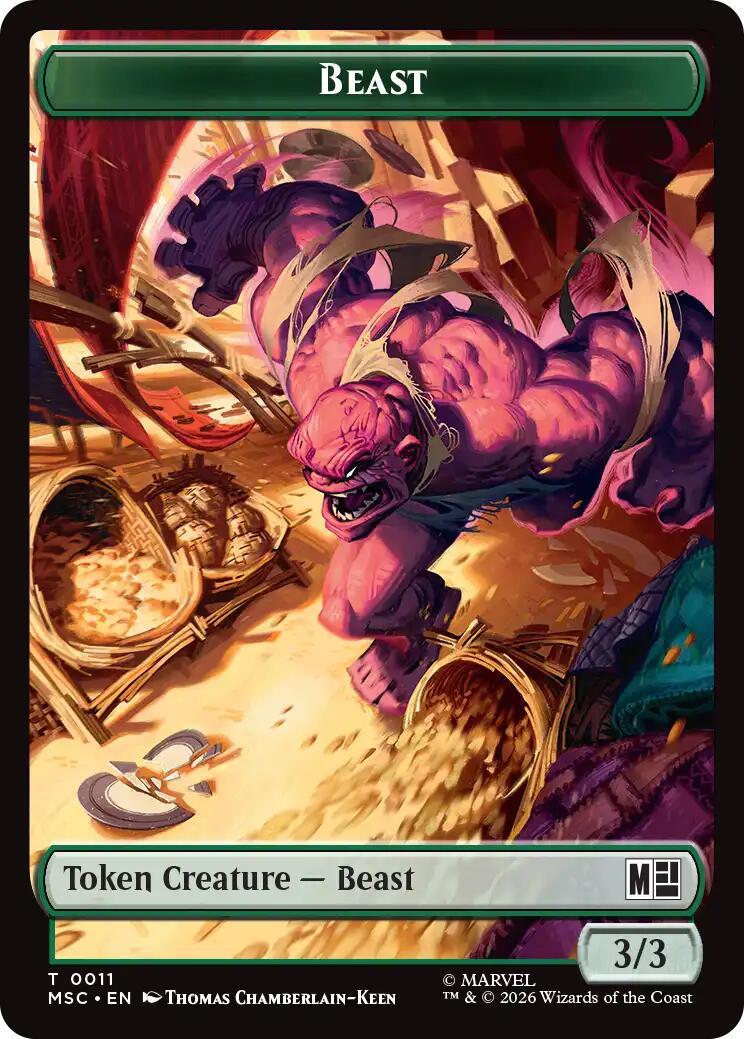 Beast // Vibranium Double-Sided Token [Marvel Super Heroes Commander Tokens] | Exor Games Bridgewater