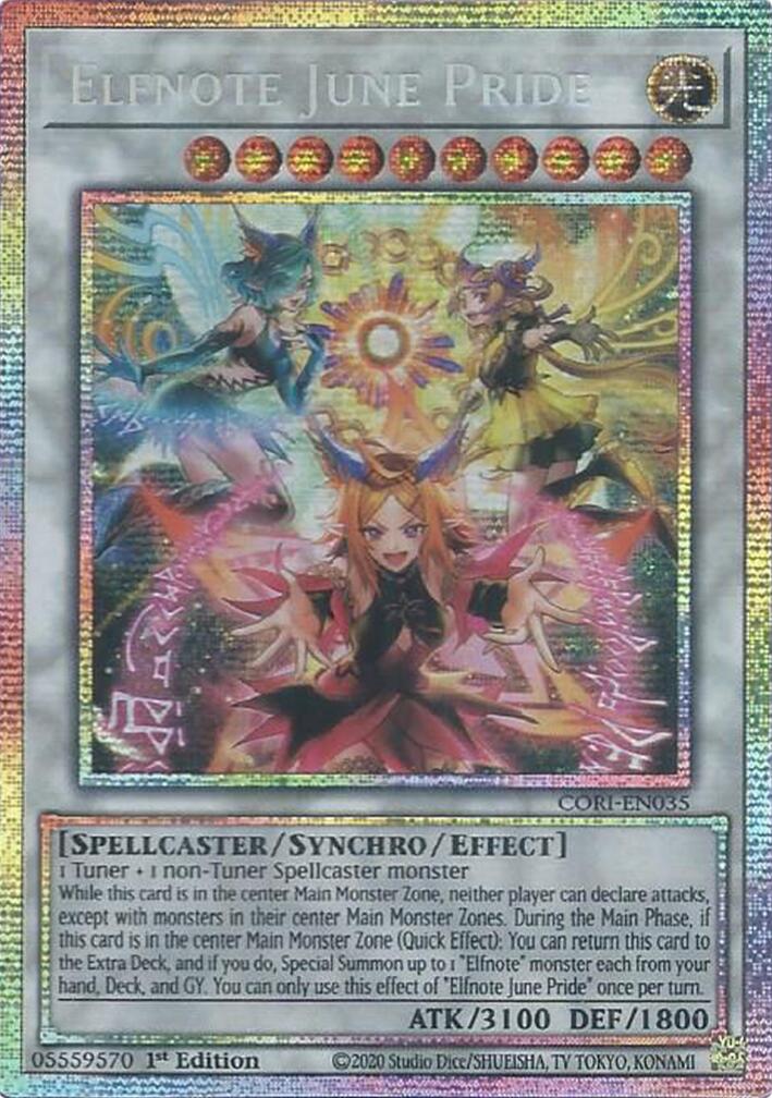 Elfnote June Pride (Starlight Rare) [CORI-EN035] Starlight Rare | Exor Games Bridgewater