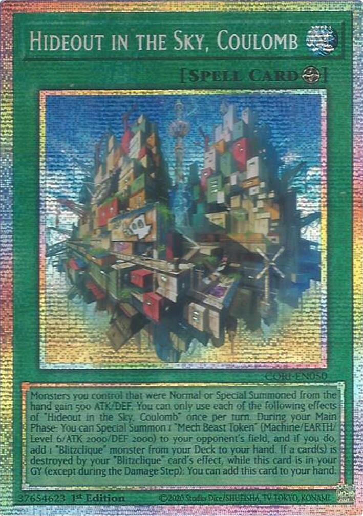 Hideout in the Sky, Coulomb (Starlight Rare) [CORI-EN050] Starlight Rare | Exor Games Bridgewater