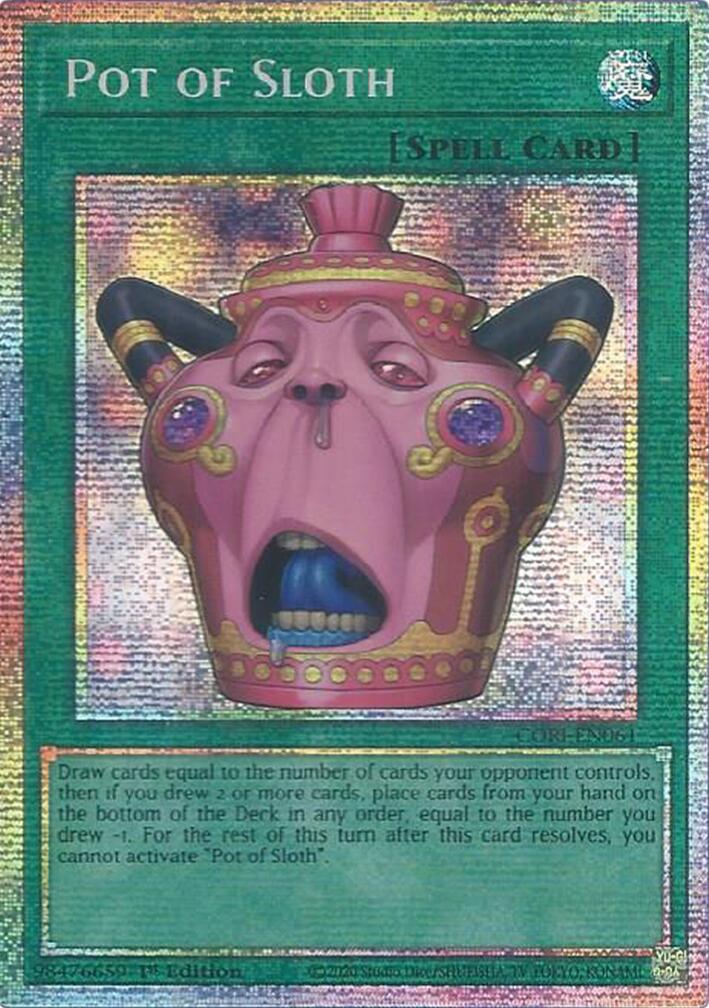 Pot of Sloth (Starlight Rare) [CORI-EN061] Starlight Rare | Exor Games Bridgewater