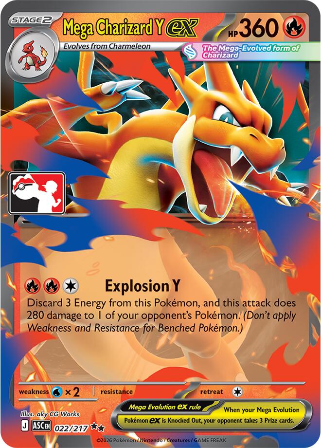 Mega Charizard Y ex (022/217) [Prize Pack Series Nine] | Exor Games Bridgewater