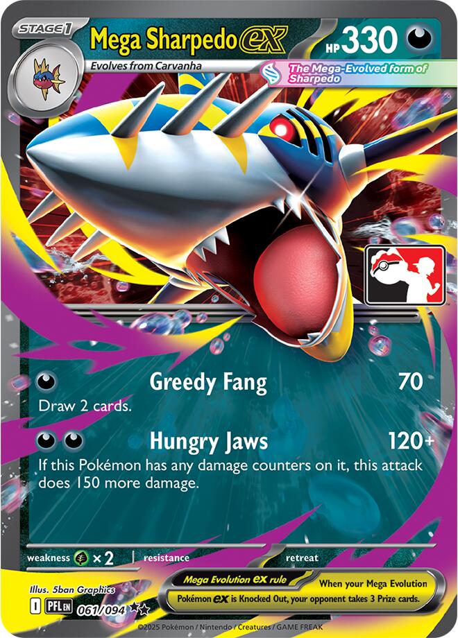 Mega Sharpedo ex (061/094) [Prize Pack Series Nine] | Exor Games Bridgewater