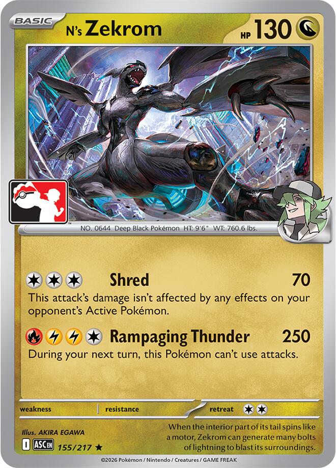 N's Zekrom (155/217) [Prize Pack Series Nine] | Exor Games Bridgewater