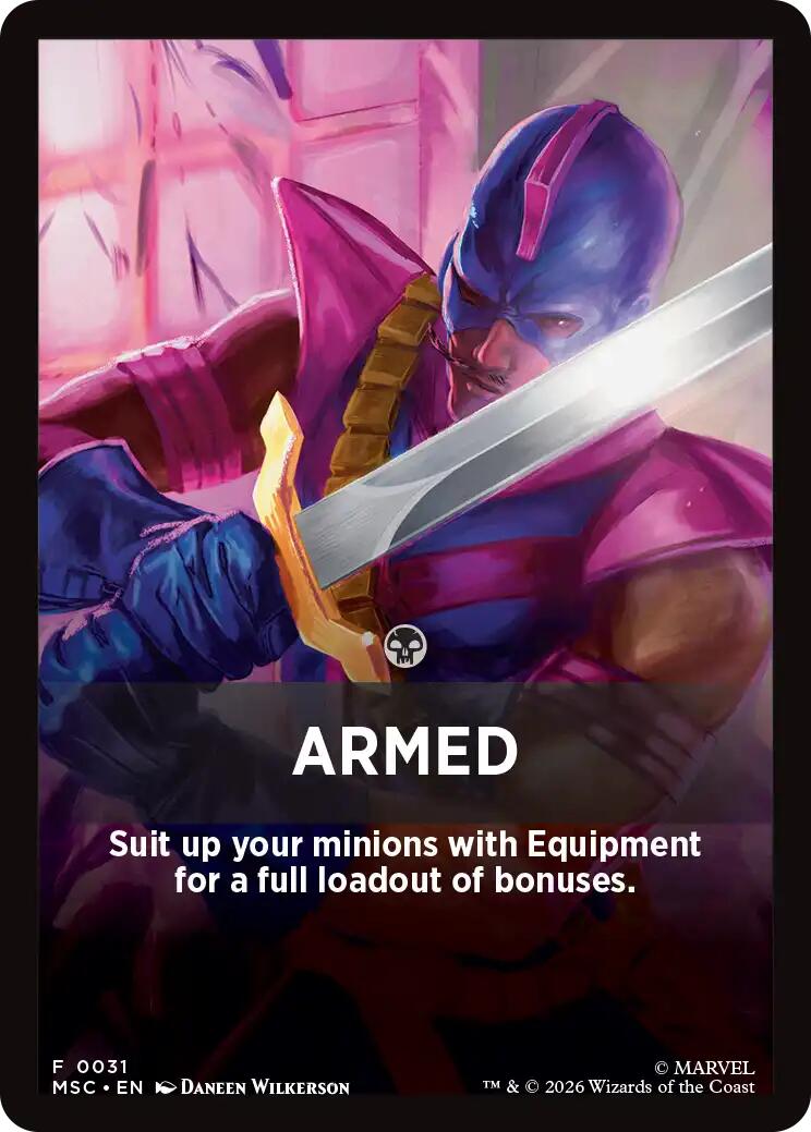 Armed Theme Card [Marvel Super Heroes Commander] | Exor Games Bridgewater