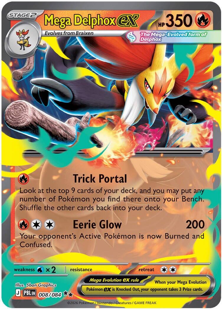 Mega Delphox ex (008/084) [Mega Evolution: Pitch Black] | Exor Games Bridgewater