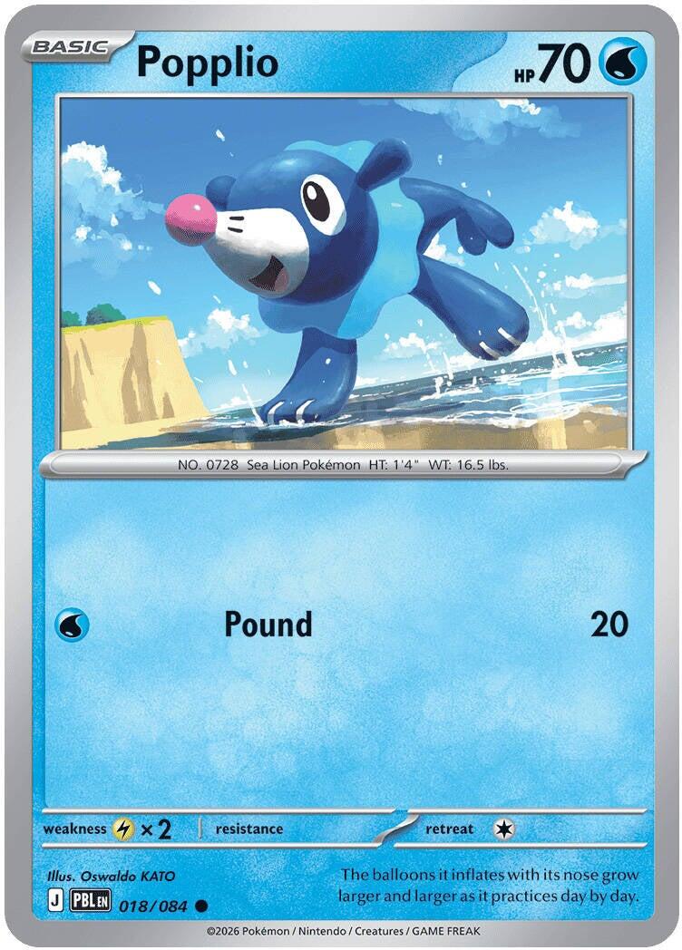 Popplio (018/084) [Mega Evolution: Pitch Black] | Exor Games Bridgewater