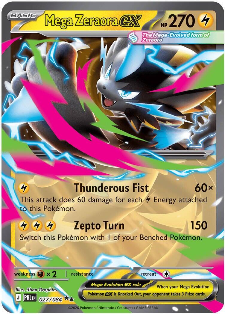 Mega Zeraora ex (027/084) [Mega Evolution: Pitch Black] | Exor Games Bridgewater