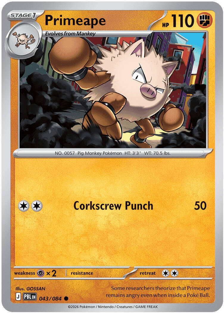 Primeape (043/084) [Mega Evolution: Pitch Black] | Exor Games Bridgewater