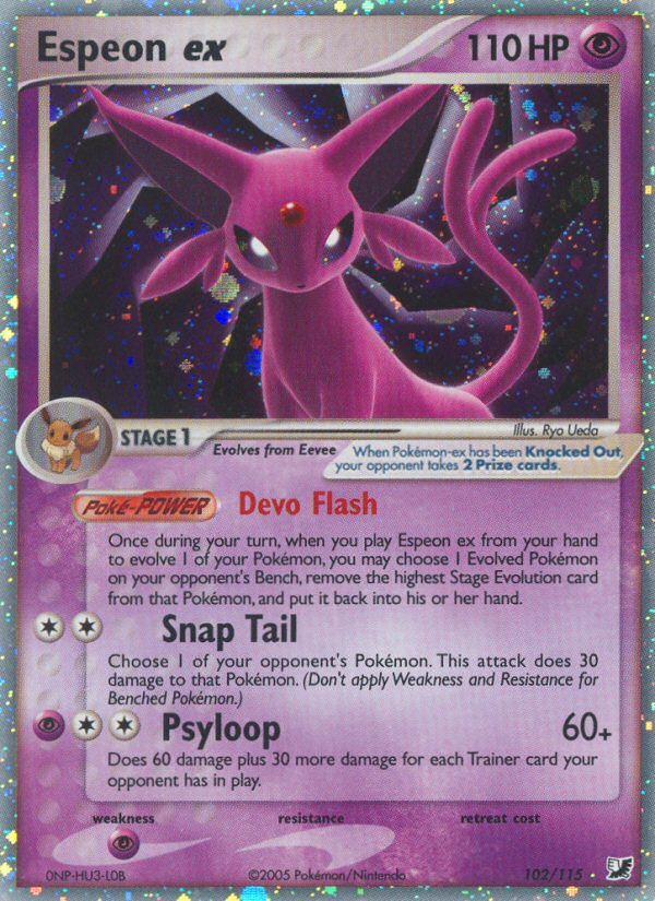 Espeon ex (102/115) [EX: Unseen Forces] | Exor Games Bridgewater