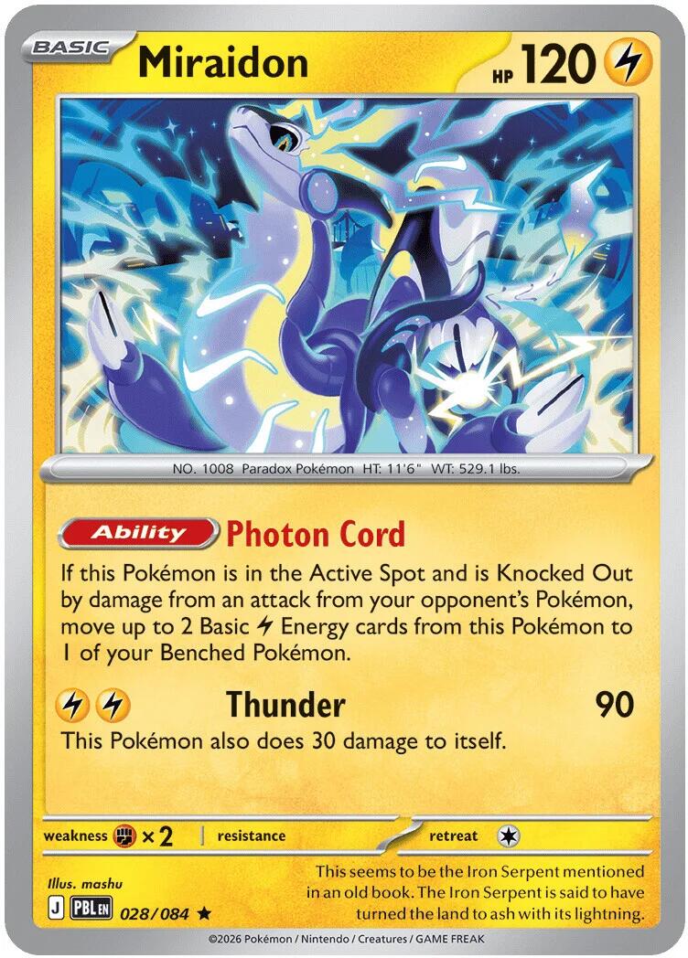Miraidon (028/084) (Deck Exclusive) [Mega Evolution: Pitch Black] | Exor Games Bridgewater