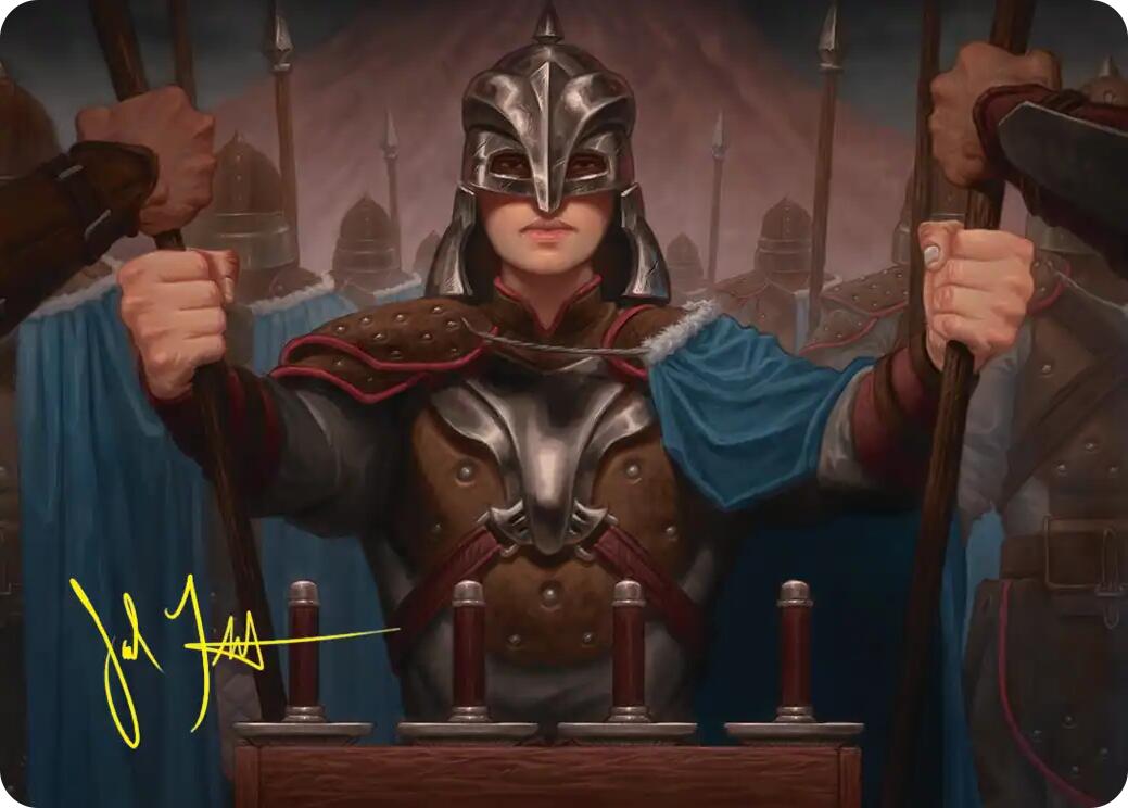 Bard's Attendant Art Card (Gold-Stamped Signature) [The Hobbit Art Series] | Exor Games Bridgewater