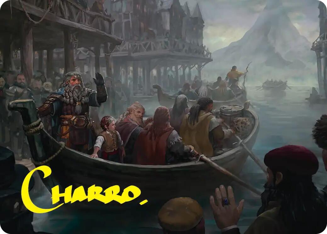 Uneasy Partings Art Card (Gold-Stamped Signature) [The Hobbit Art Series] | Exor Games Bridgewater