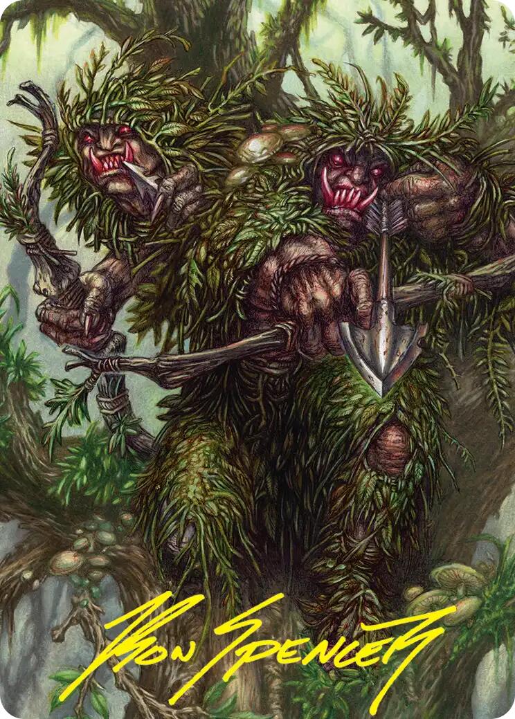 Orcish Bowmasters Art Card (Gold-Stamped Signature) [The Hobbit Art Series] | Exor Games Bridgewater