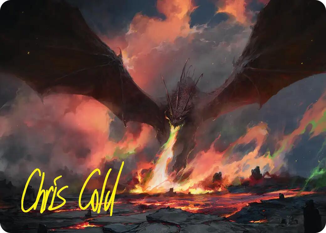 Smaug, the Great Calamity Art Card (Gold-Stamped Signature) [The Hobbit Art Series] | Exor Games Bridgewater