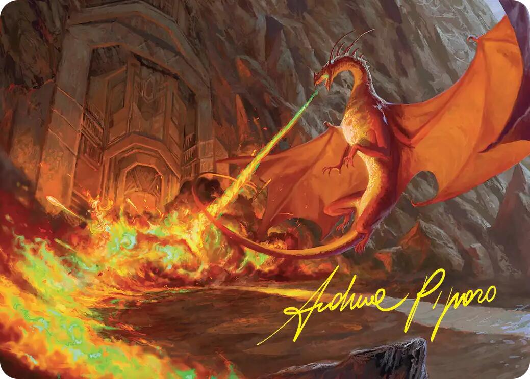 Smaug's Fury Art Card (Gold-Stamped Signature) [The Hobbit Art Series] | Exor Games Bridgewater