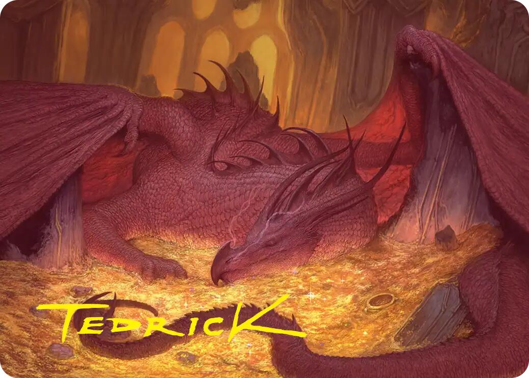 Smaug the Magnificent Art Card (Gold-Stamped Signature) [The Hobbit Art Series] | Exor Games Bridgewater